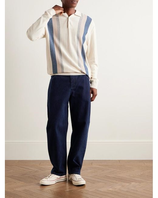 Folk Blue Barrel-leg Jeans for men