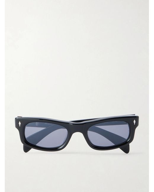 Jacques Marie Mage Blue Initials Square-Frame Acetate Sunglasses for men