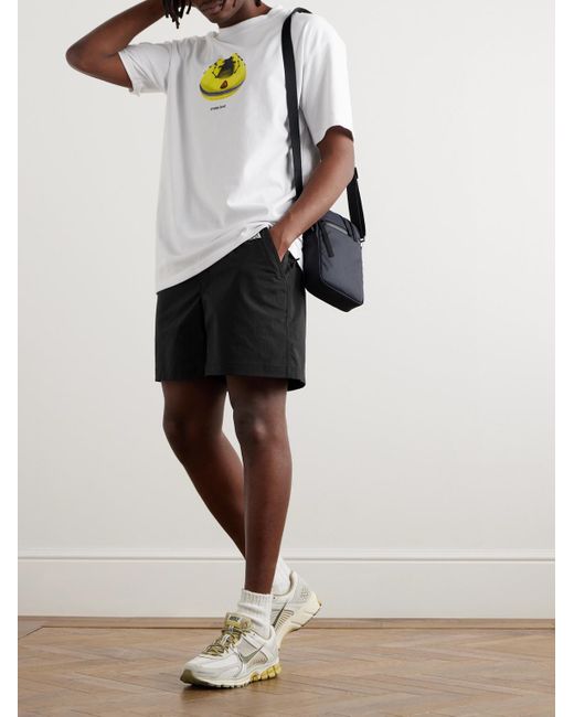 Nike Black Acg Straight-leg Belted Logo-embroidered Shell Shorts for men