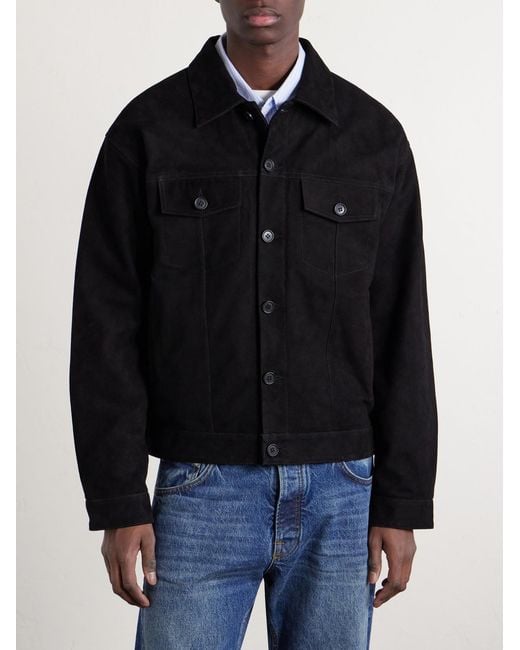 NN07 Black Roy 90031 Suede Jacket for men