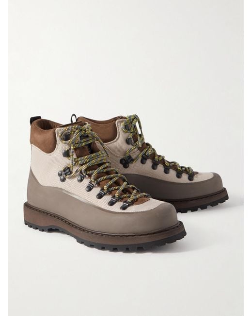 Diemme Brown Roccia Vet Sport Rubber And Suede-trimmed Tech-mesh Hiking Boots for men