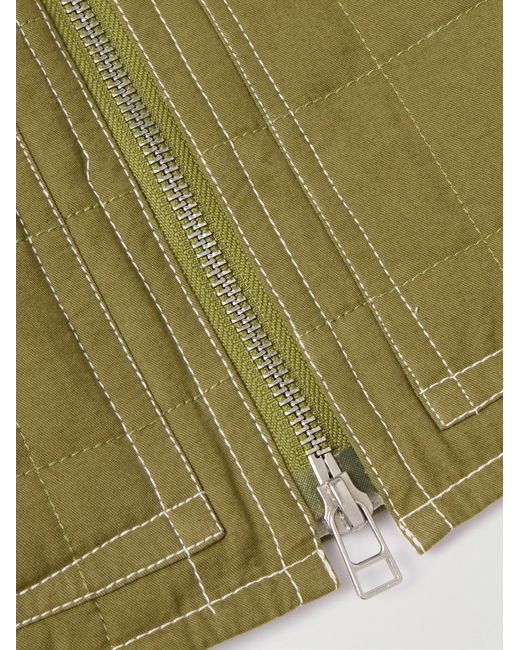 STORY mfg. Green Saturn Patchwork Organic Cotton Gilet for men