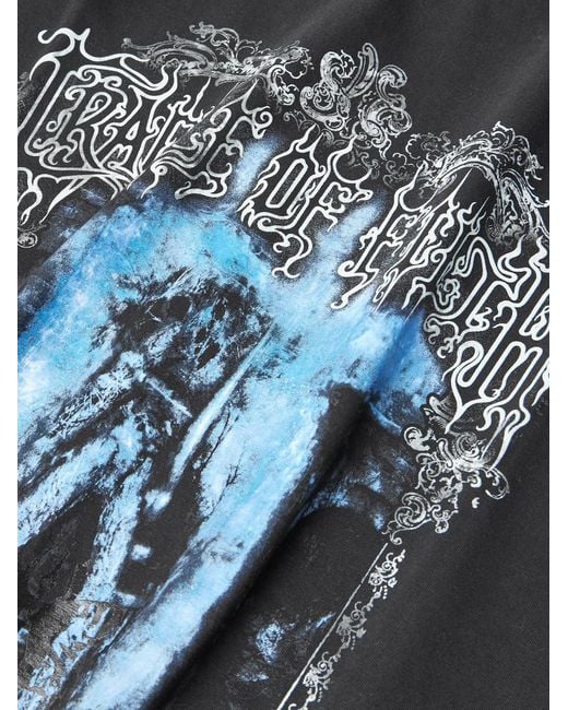 Vetements Black Crade Of Filth Oversized Printed Cotton-jersey T-shirt for men