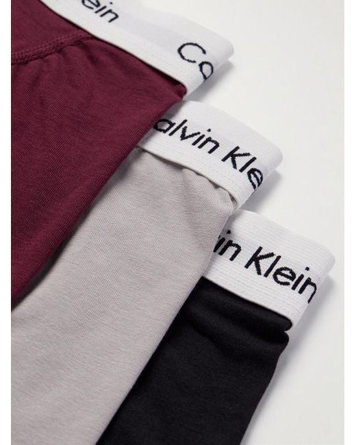 Calvin Klein Multicolor Three-pack Stretch-cotton Boxer Briefs for men