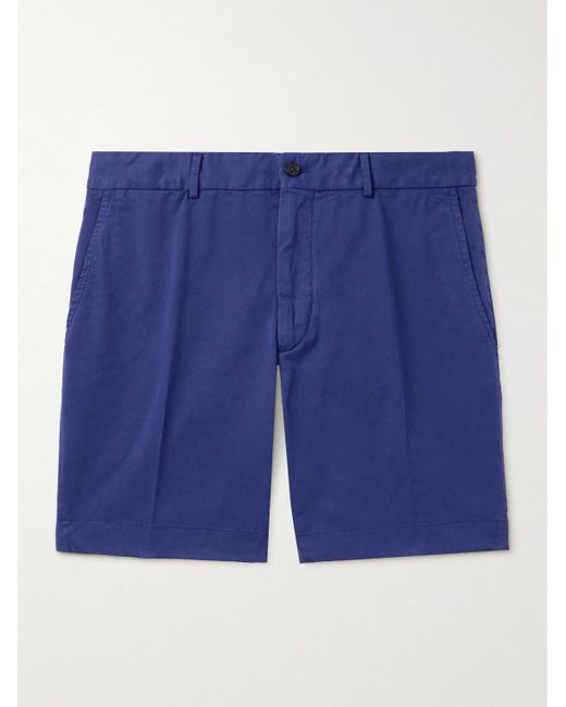 Ralph Lauren Schmal und gerade geschnittene Shorts aus Twill aus einer Baumwollmischung in Stückfärbung in Blue für Herren