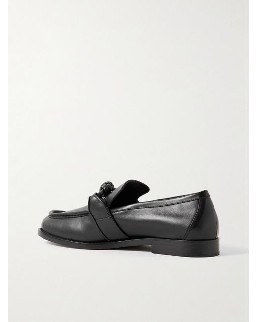 Bottega Veneta Astaire Loafers aus Leder mit Knoten in Black für Herren