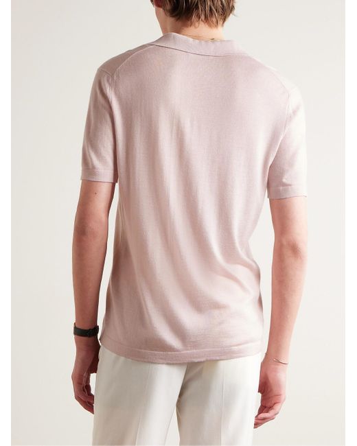 Gabriela Hearst Pink Stendhal Cashmere Polo Shirt for men