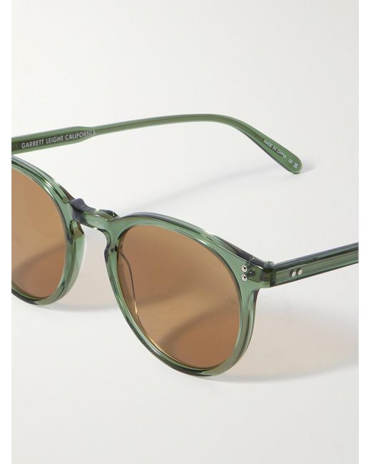 Garrett Leight Natural Carlton Sun Round-frame Acetate Sunglasses for men