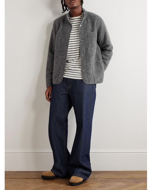 Hartford Gray Jock Wool-Blend Bouclé Bomber Jacket for men