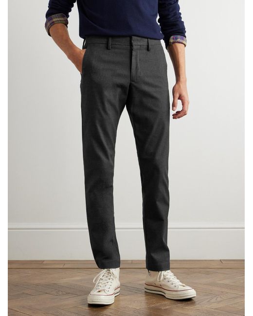 NN07 Black Theo 1067 Straight-Leg Stretch-Cotton Twill Trousers for men