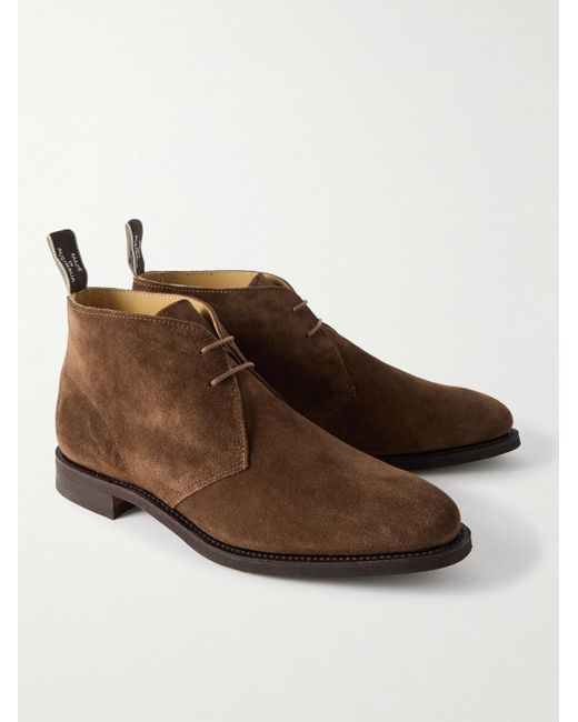 R.M.Williams Brown Kingscliff Suede Chukka Boots for men