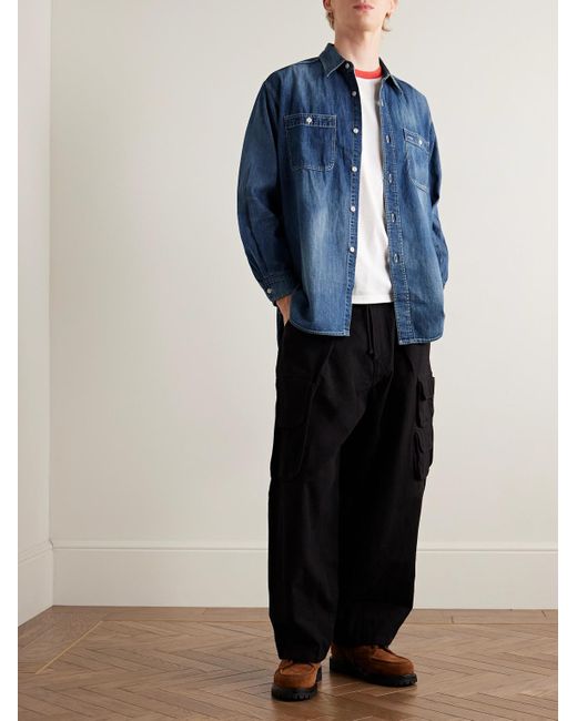 Beams Plus Blue Denim Shirt for men