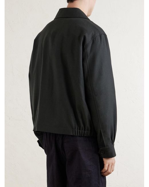 Margaret Howell Black Virgin Wool Blouson Jacket for men