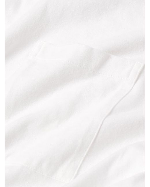 Folk Assembly T-Shirt aus Flammgarn-Jersey aus einer Biobaumwollmischung in White für Herren