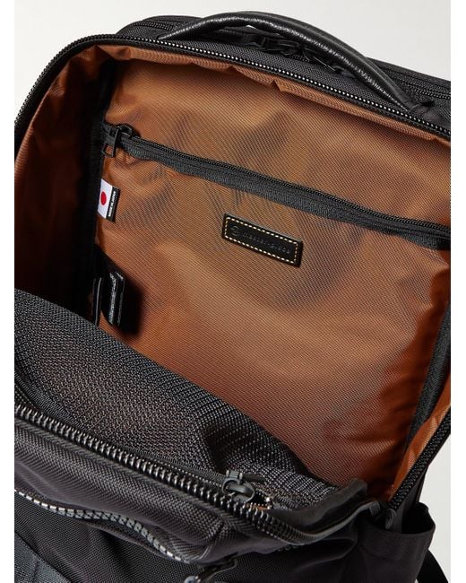 Master Piece Black Rise Ver.2 Leather-Trimmed Mastertex-09 Backpack for men