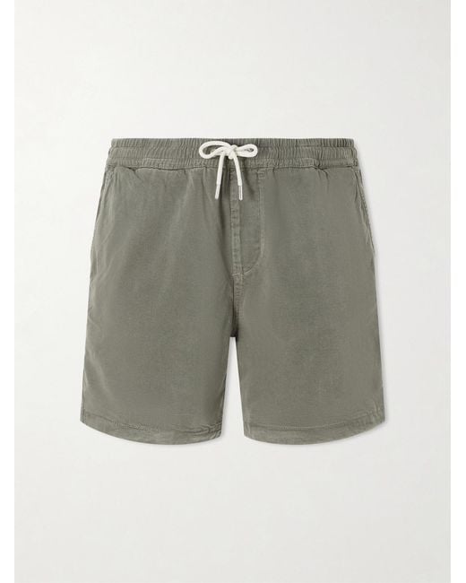 NN07 Gray Gregor Straight-Leg Tencel Lyocell And Lenzing Ecovero-Blend Twill Drawstring Shorts for men