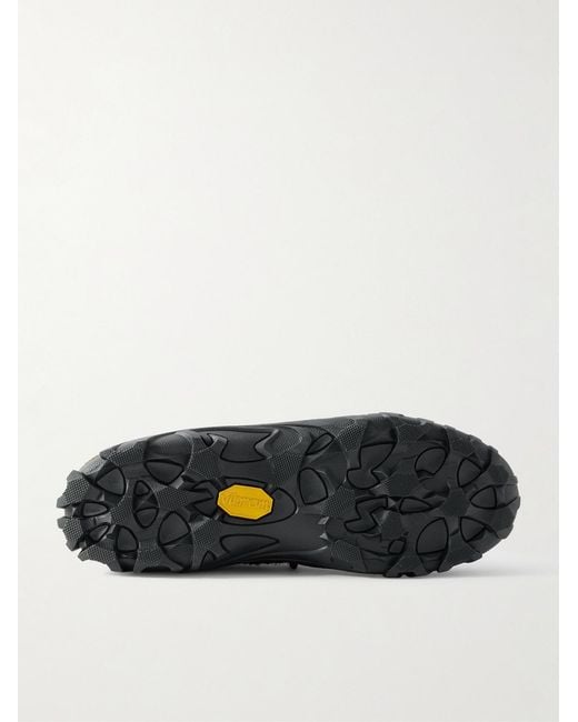 Our Legacy Black Gabe Leather-trimmed Suede Sneakers for men