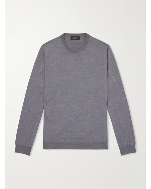 Slowear Gray Zanone Slim-Fit Flexwool Sweater for men