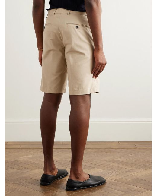 Loro Piana Jarno gerade geschnittene Bermudashorts aus Stretch-Baumwolle in Natural für Herren