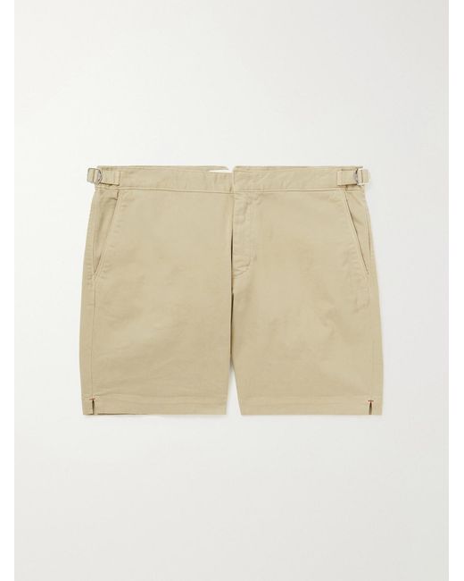 Orlebar Brown Natural Bulldog Slim-Fit Straight-Leg Stretch-Cotton Twill Shorts for men