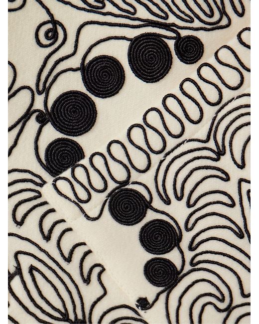 Bode White Embroidered Merino Wool Jacket for men