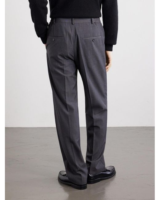 A.P.C. Gray Dylan Straight-leg Wool-blend Grain De Poudre Trousers for men