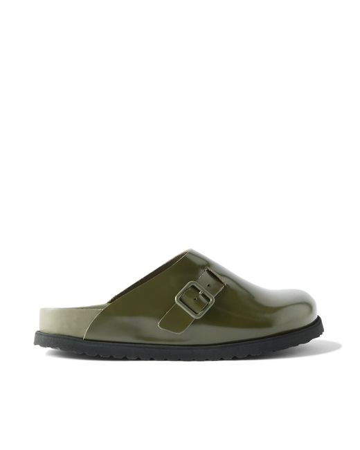Birkenstock Green 33 Dougal Buckled Glossed-leather Clogs for men