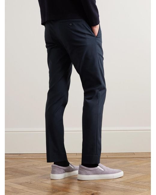 Club Monaco Blue City Dress Straight-leg Cotton-blend Trousers for men