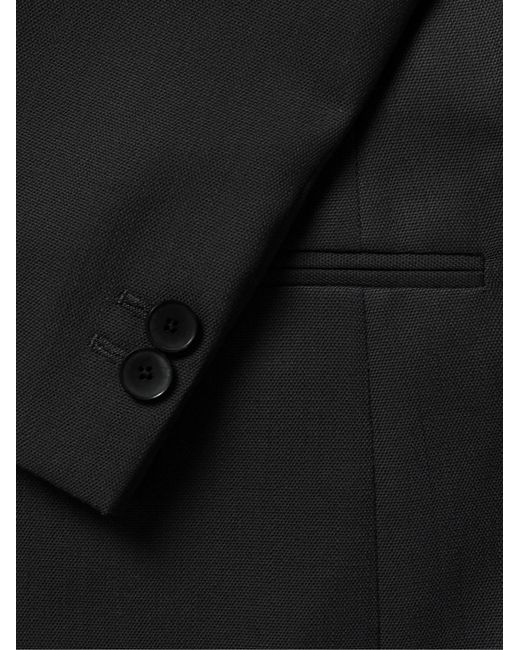 Mr P. Black Double-Breasted Woven Suit Jacket for men