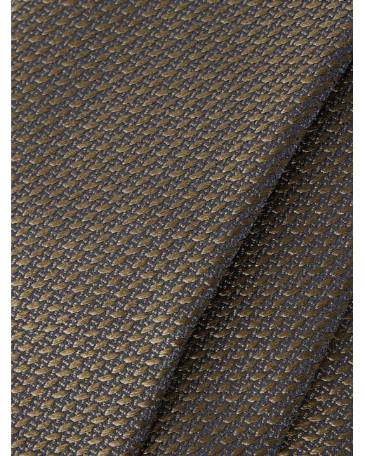 Zegna White 8 Cm Silk-Jacquard Tie for men