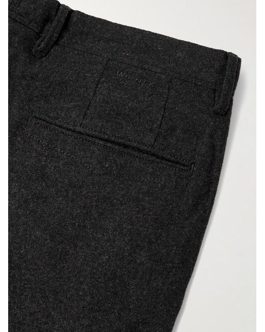 Slowear Black Incotex Slim-Fit Straight-Leg Virgin Wool-Blend Trousers for men