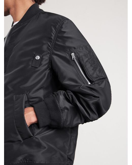 Sacai Black Padded Nylon-twill Bomber Jacket for men