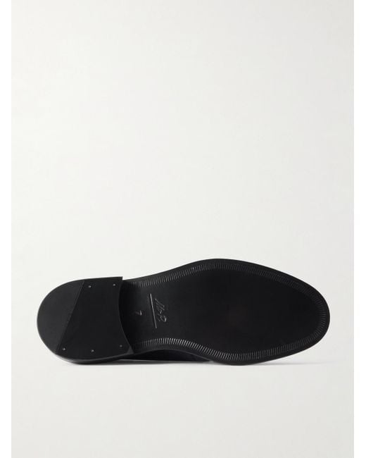Mr P. Black Scott Full-grain Deerskin Loafers for men
