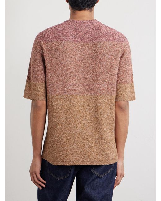 Inis Meáin Brown Scail Linen And Cotton-blend T-shirt for men