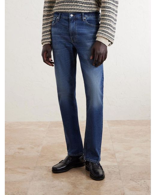 FRAME Blue Straight-Leg Jeans for men