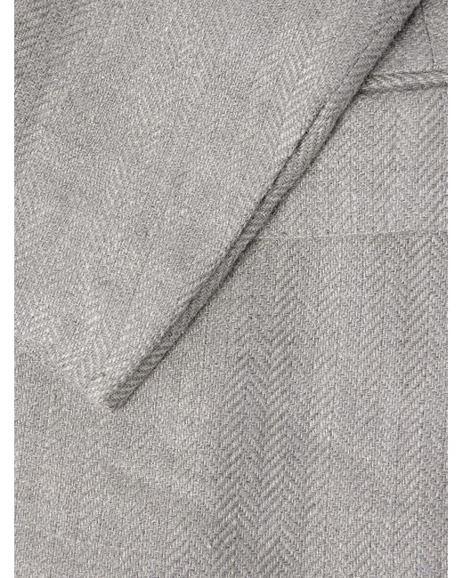 Ralph Lauren Gray Kent Herringbone Linen for men