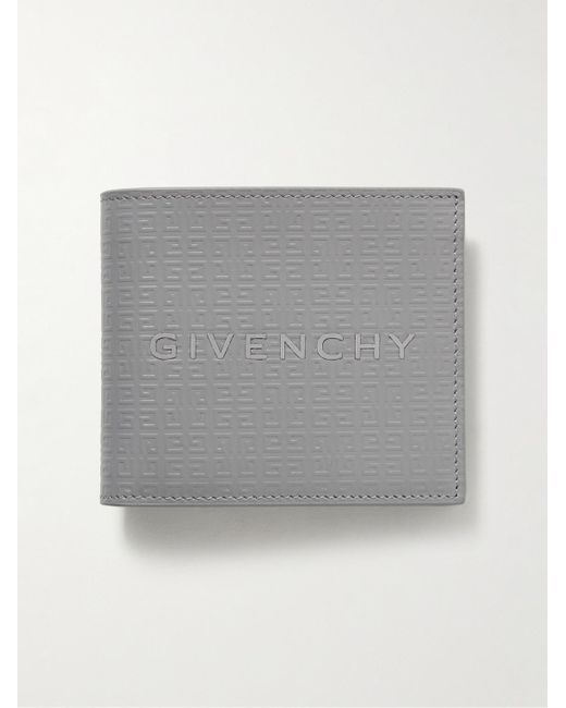 Portafoglio in pelle con logo goffrato e applicazione di Givenchy in Gray da Uomo