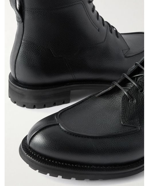 New Oslo Full-Grain Leather Lace-Up Boots di Berluti in Black da Uomo