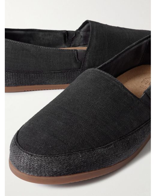 Mulo White Linen Espadrilles for men