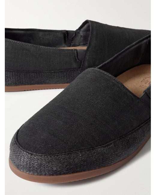 Mulo White Linen Espadrilles for men