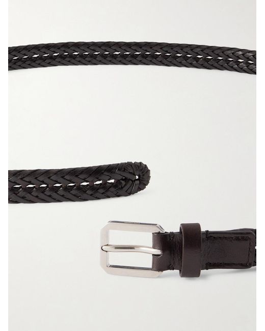 Tom Ford Black 2Cm Woven Leather Belt for men