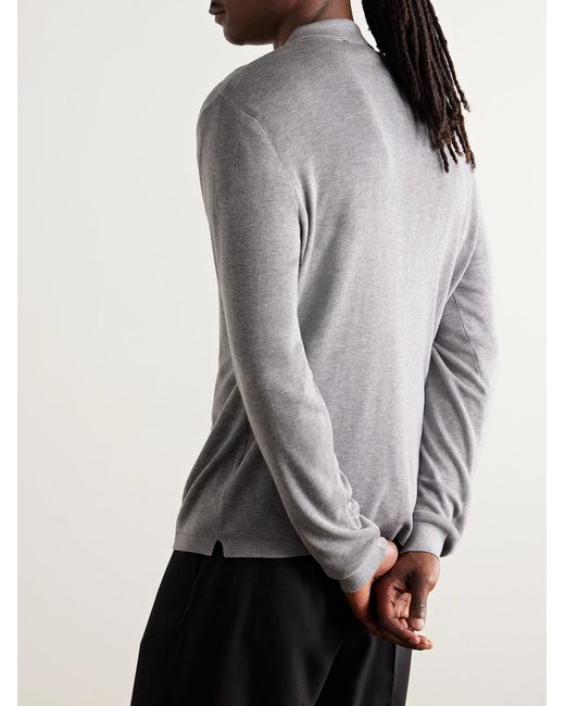 Officine Generale Gray Brent Slim-Fit Lyocell And Wool-Blend Cardigan for men