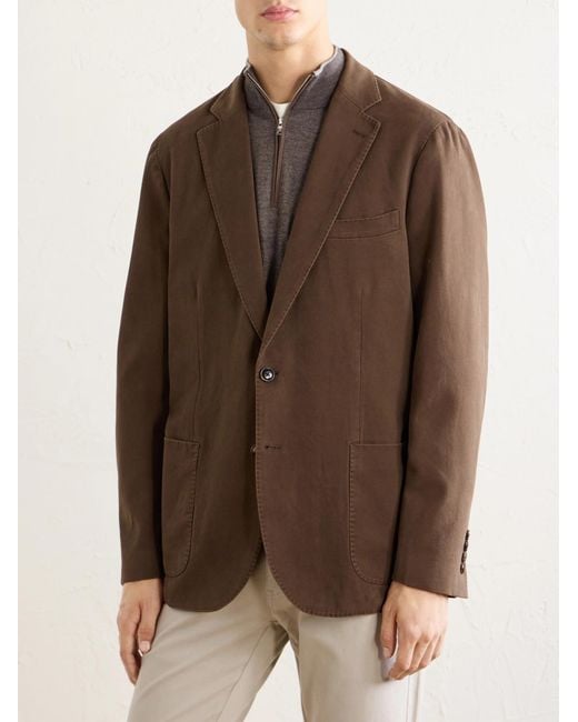 Peter Millar Brown Chatham Cotton-cashmere Sigle Breasted Blazer for men