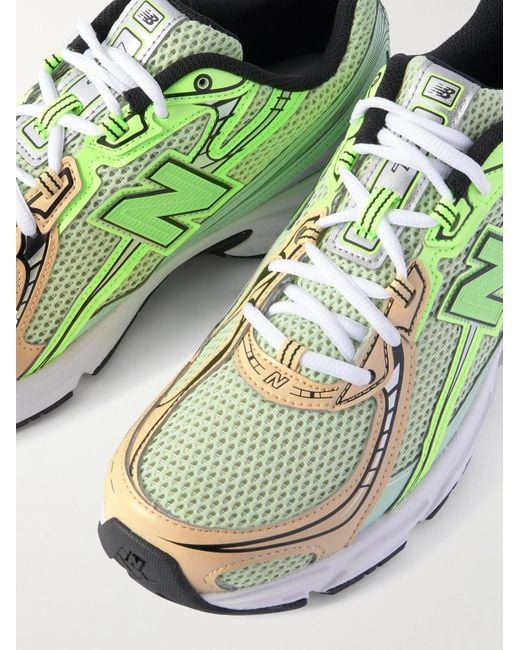 New Balance 740 Sneakers aus Mesh mit Besatz aus synthetischem Material in Metallic-Optik in Green für Herren