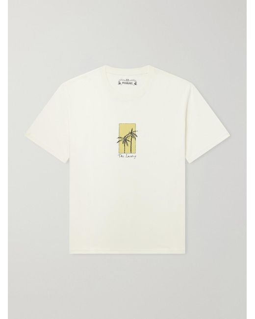 MANAAKI Natural The Landing Printed Cotton-Jersey T-Shirt for men