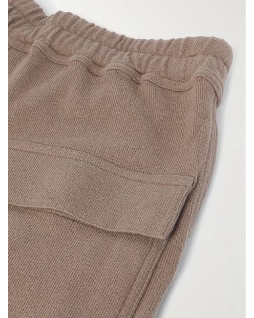 Rick Owens Moncler Bela weit geschnittene Jogginghose aus gebürstetem Baumwoll-Jersey mit Logoapplikation in Brown für Herren