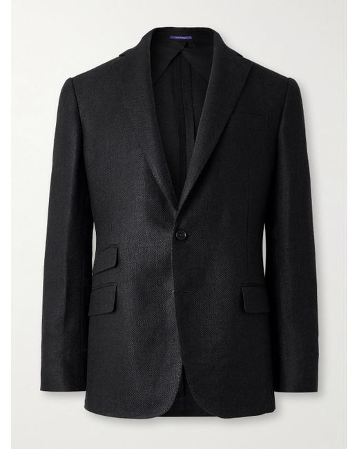 Ralph Lauren Black Kent Herringbone Linen for men