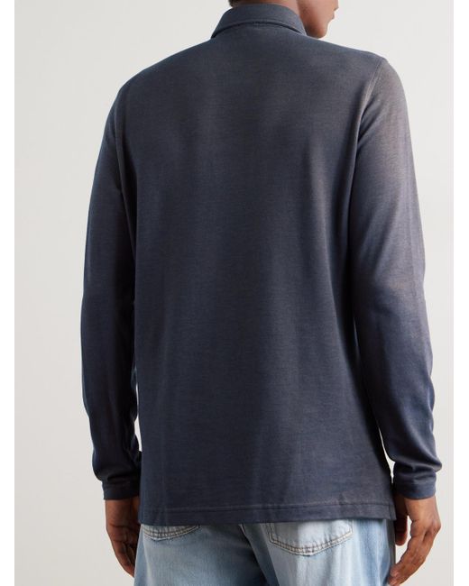 Sid Mashburn Blue Pima Cotton-Piqué Polo Shirt for men