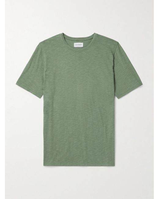 Oliver Spencer Conduit T-Shirt aus Flammgarn-Jersey aus Baumwolle in Green für Herren