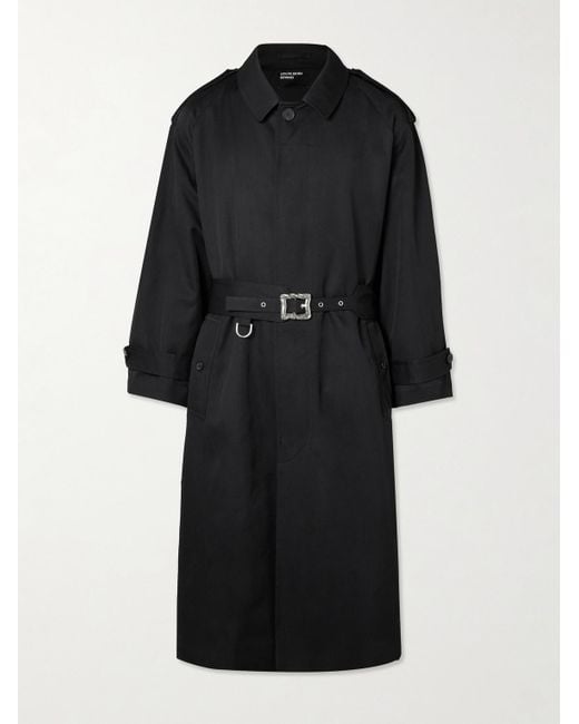 Enfants Riches Deprimes Black Belted Wool-Blend Twill Trench Coat for men